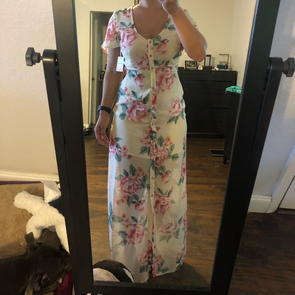 Floral shear dress